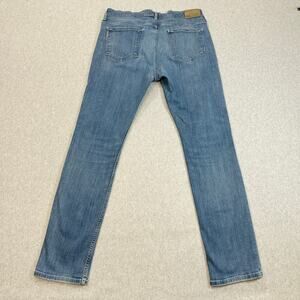 Paige Jeans Mens Sz 34 Blue Light Wash Federal Straight Leg Mid Rise Stretch